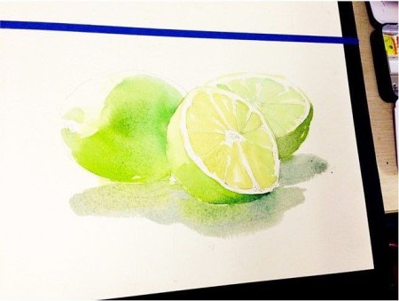 Рисунок Лайма акварелью