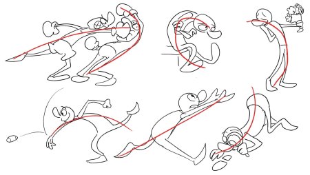 Позы для рисования в движении