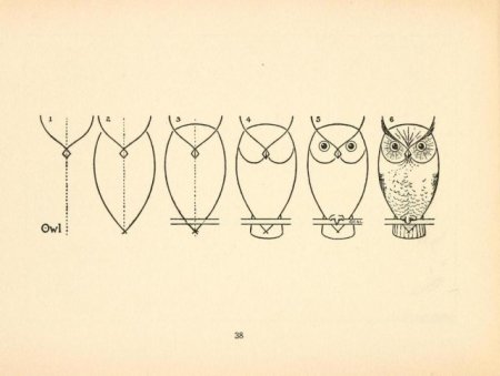 Схематический рисунок Совы