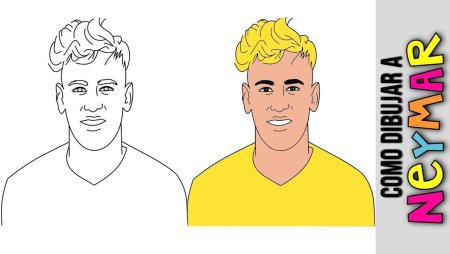 How to draw Neymar