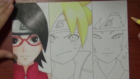 Команда 7 Боруто для срисовки