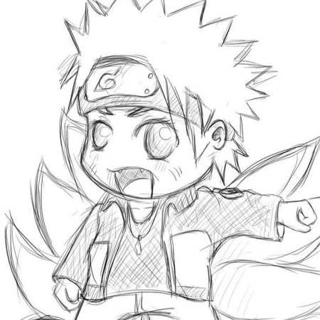 Наруто и курама Чиби