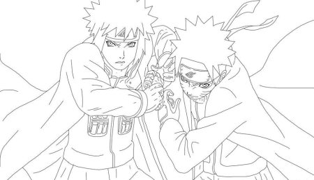 Минато и Саске Наруто