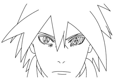 Набросок Шаринган Саске