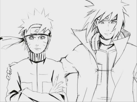 Минато и Саске Наруто