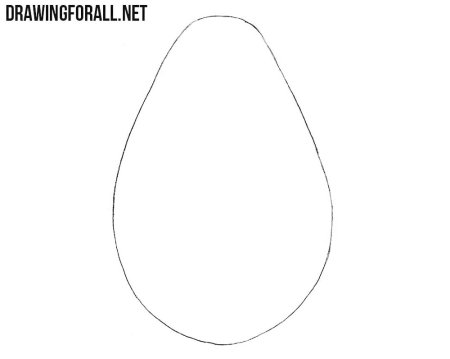 Авокадо пошагово рисунок