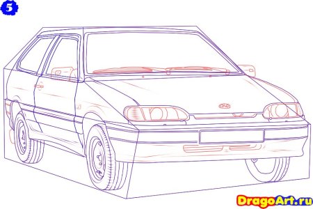 ВАЗ 2114 нарисованная спереди