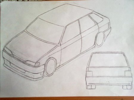 ВАЗ 2114 нарисованная спереди