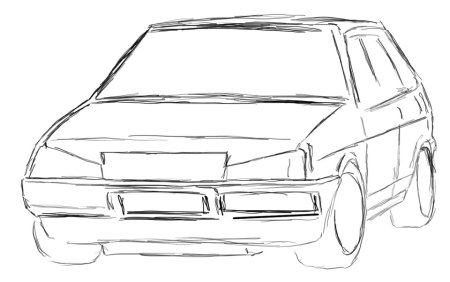 ВАЗ 2114 карандашом