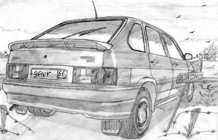 Чертёж машины ВАЗ 2114