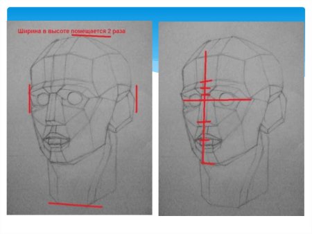 Этапы рисования обрубовочной головы
