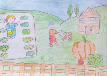 Рисунок на тему мой огород
