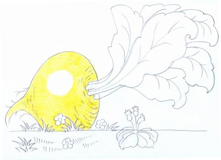 Поэтапное рисование Репка для детей