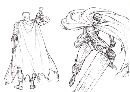 Гатс Берсерк скетч