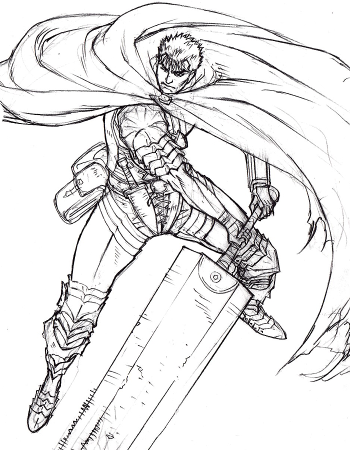 Гатс Берсерк скетч