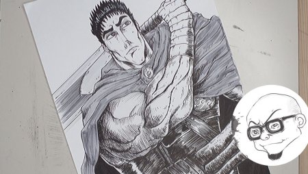 Гатс Берсерк для срисовки