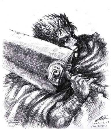 Берсерк Гатс Наброски