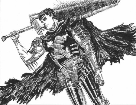 Берсерк Гатс и Гриффит и каска