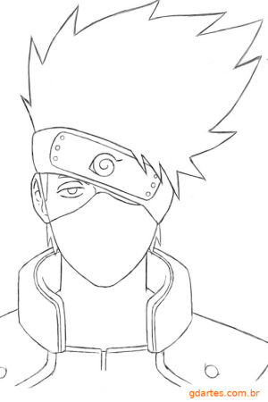 Какаши Хатаке раскраска