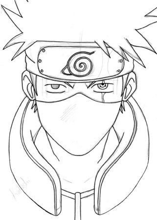 How to draw Kakashi