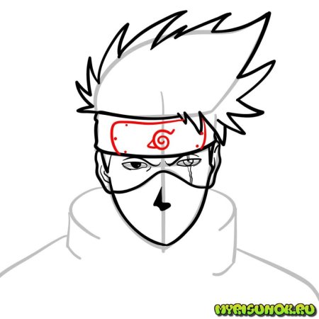 Как нарисовать Какаши