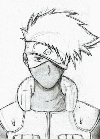 Лёгкие рисунки Какаши