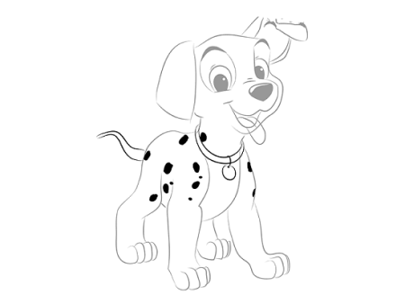 Поэтапное рисование далматинца