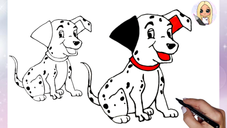 Рисунок далматинца карандашом для детей легко