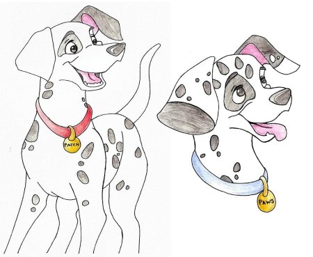 Далматинец для срисовки