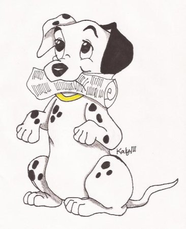 Далматин для срисовки