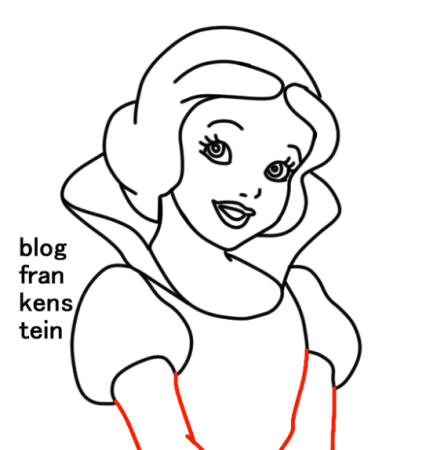 Белоснежка рисунок поэтапно