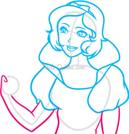 Белоснежка нарисовать поэтапно