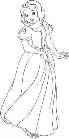 Рисунок Белоснежки для срисовки
