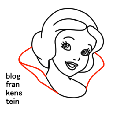 Рисунок Белоснежки карандашом поэтапно для начинающих