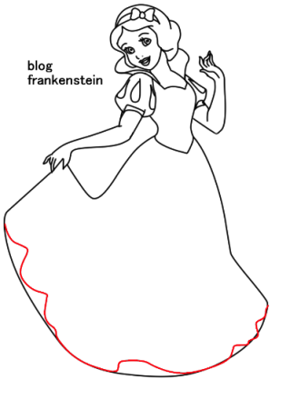 Белоснежка нарисовать поэтапно