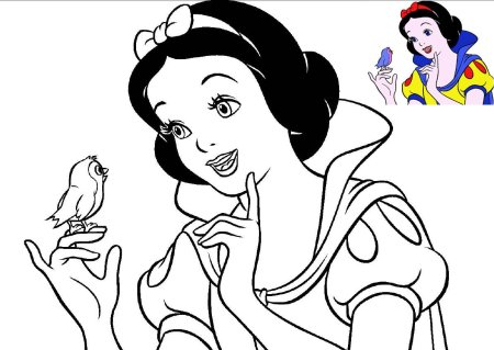 Раскраска Белоснежка