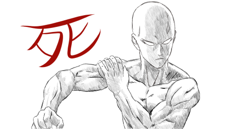 Сайтама карандашом