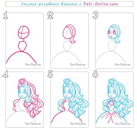 Схемы для рисования принцесс