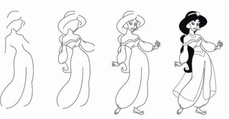 Принцессы Диснея по этапно