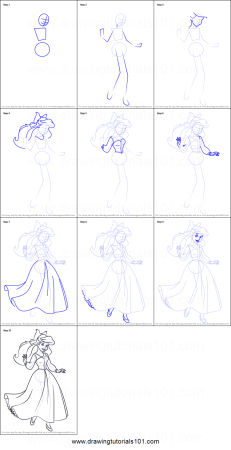 Пошаговое рисование принцессы