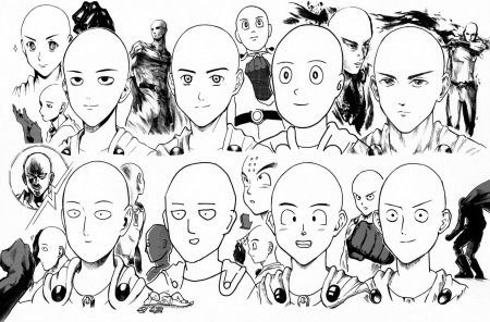 Ванпанчмен рисовка аниме