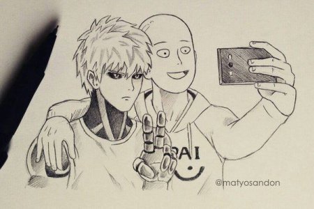 Сайтама карандашом для срисовки