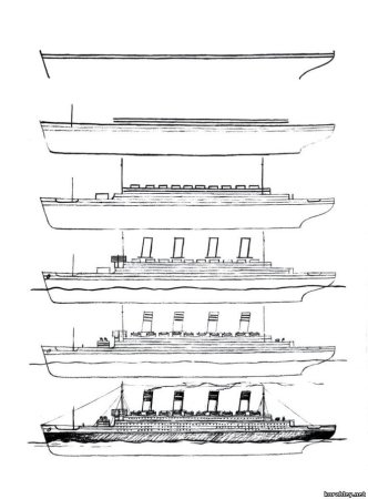 Нарисовать корабль Титаник
