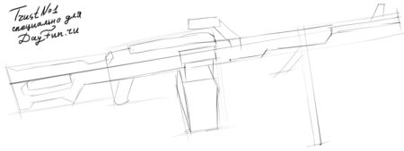 Автомат м4а4 чертеж