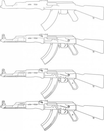 Как нарисовать пулемет