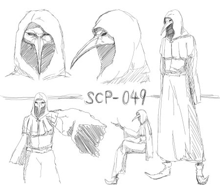 Раскраска SCP 049