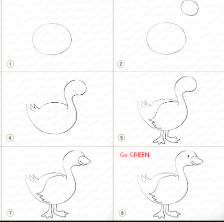 Нарисовать домашних птиц для 1 класса