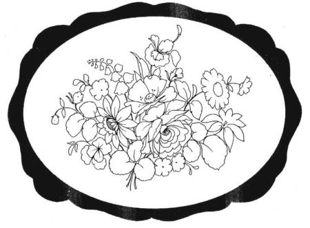 Расписной Жостовский поднос эскиз