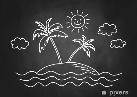 Пальма мелом