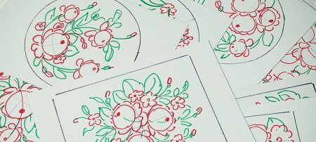 Жостовские подносы роспись поэтапное рисование